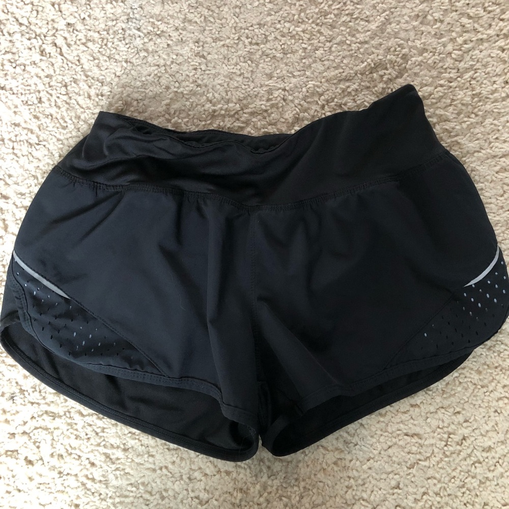 Black running shorts